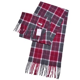 Basic Sense Classic Scottish Tartan Winter Scarf - Super Soft & Warm, Traditional Check Design for Men & Women, Burgundy
