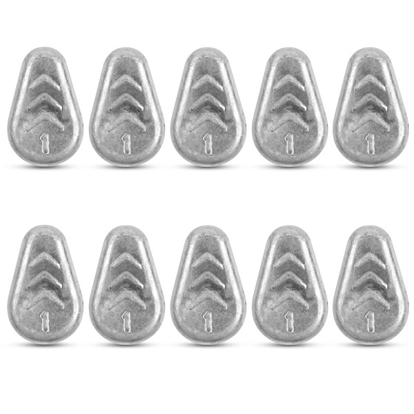 Fishing Weights No-Roll Sinker Lead Weights Flat Inline Sinkers for