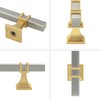 Haliwu Brushed Nickel and Gold Cabinet Pulls, 6 pack 5-inch