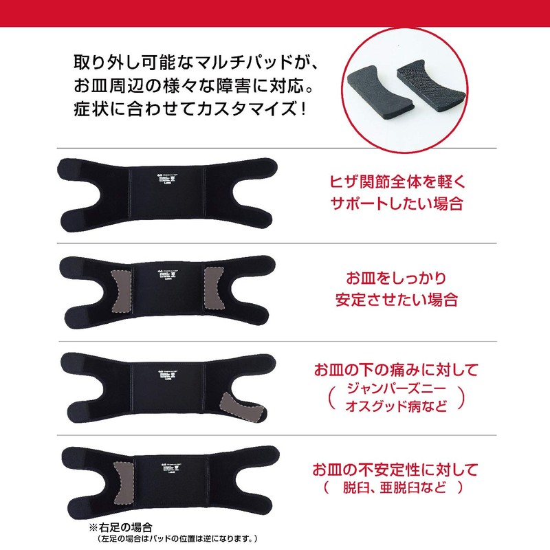 McDavid P419MP Knee Parts, Replacement, Multi Pad, 2 Pieces, Black