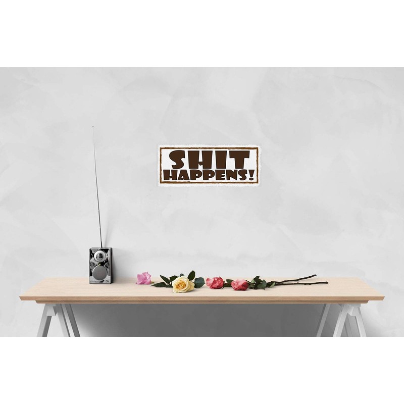 Tin Sign 27 x 10 cm Curved "Ich war noch