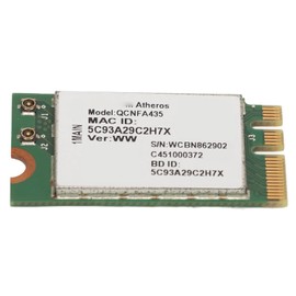 Tarjeta de Red Inalámbrica, Tarjeta WiFi QCNFA435 NGFF M.2, Tarjeta Adaptadora Inalámbrica 433Mbps 2.4G 5G con Bluetooth 4.1 para Computadora Portátil