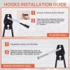 NOONE Garage Hooks Heavy Duty 14 Pack Frosted Steel Storage