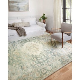 Loloi II Rosette Teal/Ivory 2'-2" x 3'-8" Accent Rug