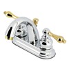 Kingston Brass KB5614AL Restoration 4 in. Centerset Bathroom Faucet, Chrome/Polished