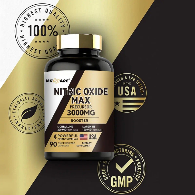 Nitric Oxide Max 3000mg 90caps Arginina Citrulline