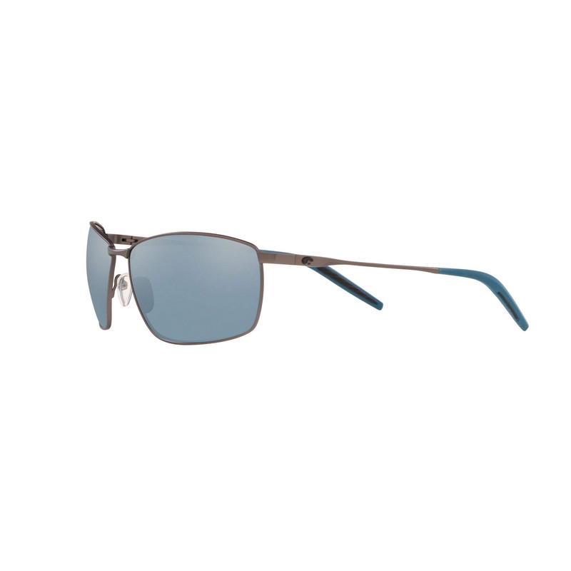 Costa Del Mar Men's Turret Rectangular Sunglasses, Matte Dark Gunmetal/Grey