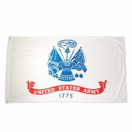 3x5 U.S. Army White Emblem Seal Flag 3'x5' Banner Brass Grommets Fade Resistant