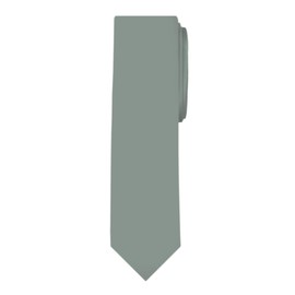 Jacob Alexander Men's Solid Color 2.75 inch Width Slim Neck Tie - Dusty Sage