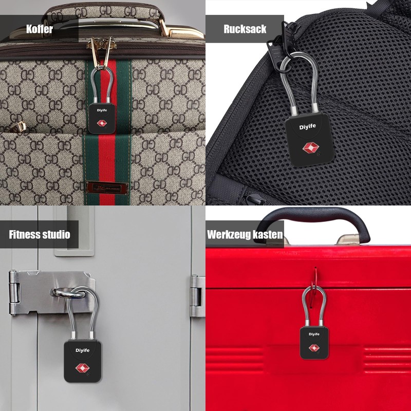 Diyife TSA Luggage Locks 2 Pieces 4 Keys Locks Travel