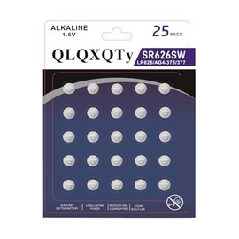 QLQXQTy 25pack 377 SR626SW Watch Battery LR626 377/376 V377 377a AG4 1.55V Silver Oxide Button Batteries