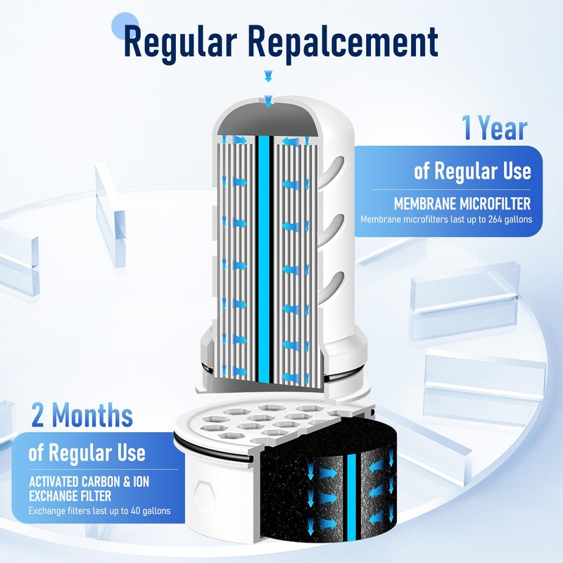 Water Filter Replacement for Lifestraw® Home Dispenser 18 C/Glass Pitcher