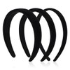XYTAHDM Pack of 3 Velvet Headbands Women's Black, Solid, Simple