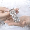 Ever Faith Austrian Crystal Cream Simulated Pearls Bridal Stretch Bracelet