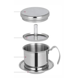 Unbranded Vietnamese Coffee Phin, Espresso Maker Coffee Filter, Stainless Steel -Rose Gold