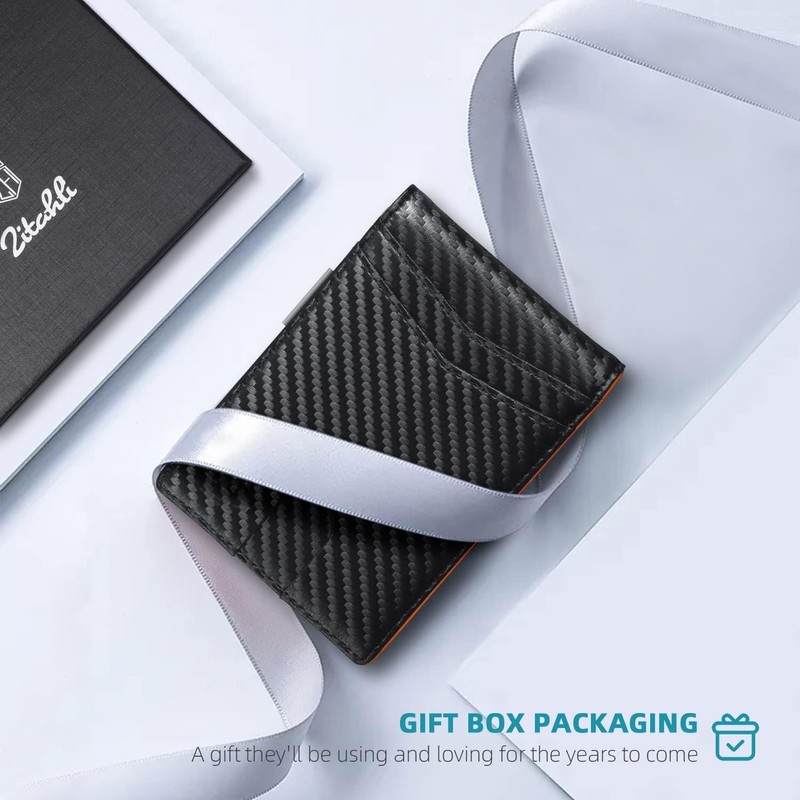 12 Slots RFID Blocking Men's Wallet Black Wallet for Men