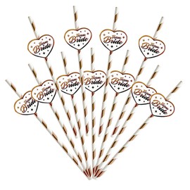 Xumann 20PCS Reusable Plastic Hen Party Accessories Straws Set for Bachelor Party, Birthday Party (Team Bride)