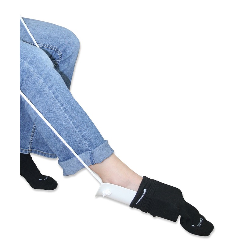 Rehabilitation Advantage Wide Sock Aid with Adjustable Cord – Easy