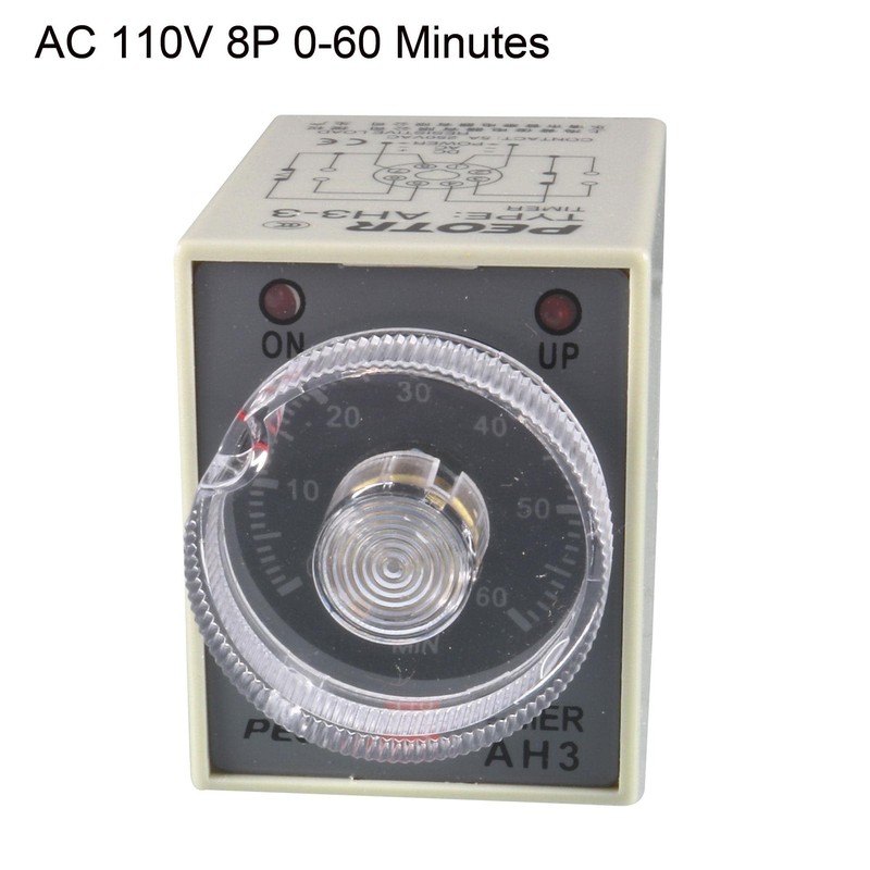 uxcell AC 110V 8P 0-60 Minutes Range Adjustable Delay Timer