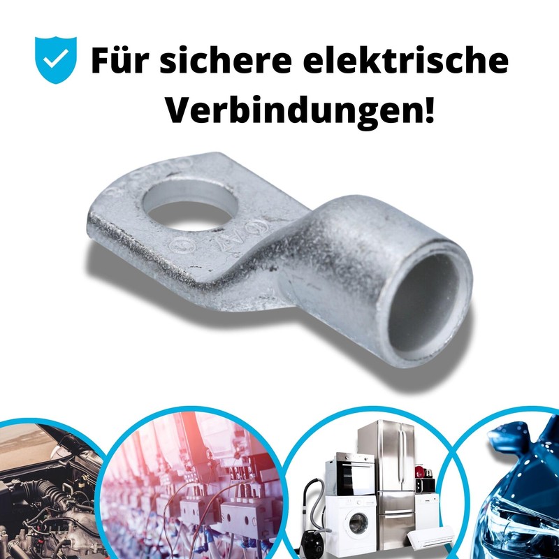 Cembre A7-M8 Tube Cable Lug 35 mm² M8 Uninsulated Tin-Plated