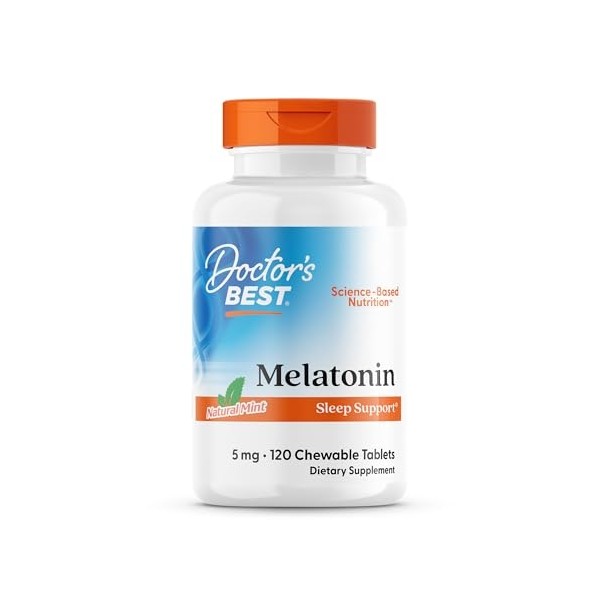 Doctors Best Melatonin, Sleep Support, Non-GMO, Gluten Free Vegan, Natural
