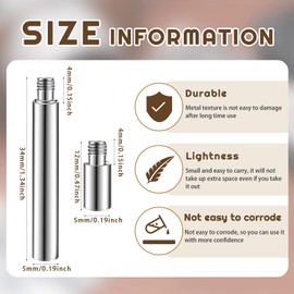 Ferraycle 40 Pieces Photo Albums Extra Posts Screw Long Extension Posts for Binding Screws Scrapbook Photo Albums Screws Craft DIY Leather Decoration Purses Belt(5 x 12 mm)