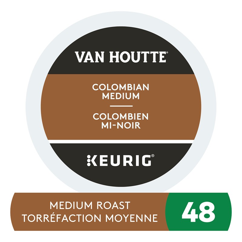 Van Houtte Colombian Medium Roast K-Cup Coffee Pods, 48 Count