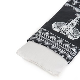Yoga Studio Organic Aztec Elephant Eye Pillow - 23cm x 12/13cm, Organic Lavender & Linseed Scented Yoga Pillow for Tired Eyes, and Headaches (Graphite Grey Aztec Elephant)