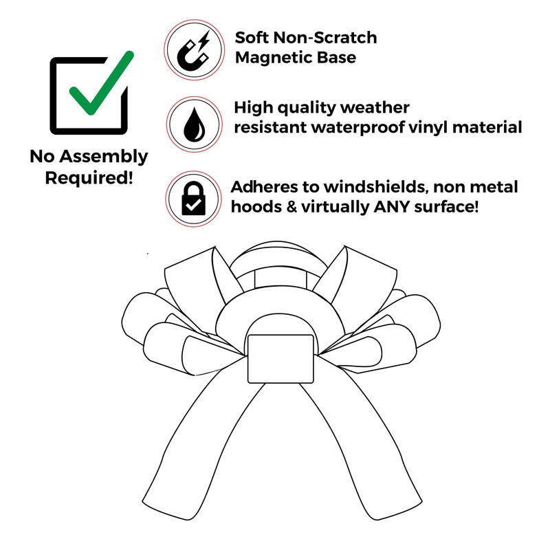Giant 30" JumBow Magnetic Car Bow - Grad Year 2025,