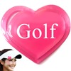 [2025新型]ハート型ゴルフマーカー かわいい・グリ－ンで良く目立ちすぐ見つかる 軽くて邪魔にならない マグネット内蔵 (GOLF, ピンク)