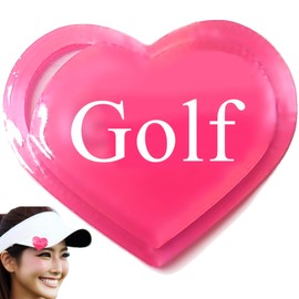 [2025新型]ハート型ゴルフマーカー かわいい・グリ－ンで良く目立ちすぐ見つかる 軽くて邪魔にならない マグネット内蔵 (GOLF, ピンク)