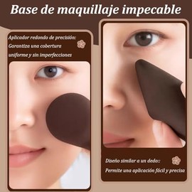 Lumbor37 Esponja Para Maquillaje 2 Piezas, Facetas Beauty Blender, Esta Versátil Esponja de Maquillaje para Limpieza, Eliminación de Maquillaje e Hidr