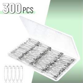 Mr. Pen Oversize Safety Pins - 2.2 Inch, 300 Pack, Heavy Duty for Clothes