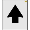9" Cincinnati DOT Small Straight Arrow Stencil - 1/8" (.125")