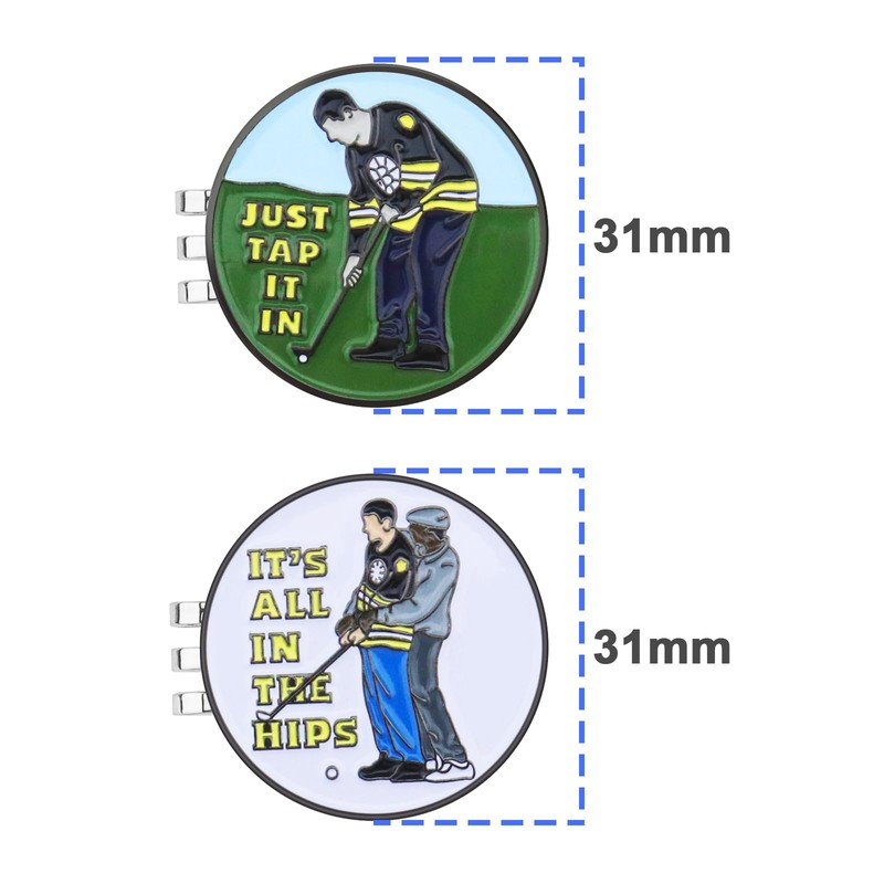 ECSiNG 2PCS Magnetic Golf Hat Clips Golf Ball Marker Magnetic