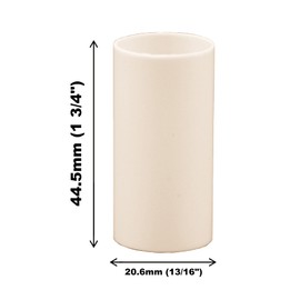 Creative Hobbies 1.75 Inch Tall Cream Plastic Candle Covers Sleeves Chandelier Socket Covers - Slip Over E12 Candelabra Base Sockets | Set of 12