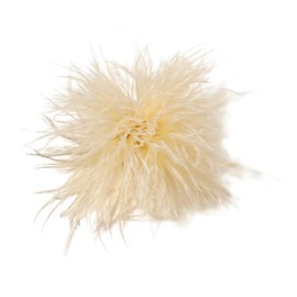 Feather Brooch, Fluffy Ostrich Feather Brooch Bridal Wedding Party Christmas Dress Up Corsage Pin Hat Accessories for Women Wedding Party Dance Banquet Dress Clothing Accessories, Off-White