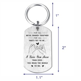 Levole Sweet Gifts for Her Women - Love Keychain Anniversary for Her Wife Gifts from Husband Birthday Gifts for Girlfriend Bride Fiancee Couple Present Steel Keyring