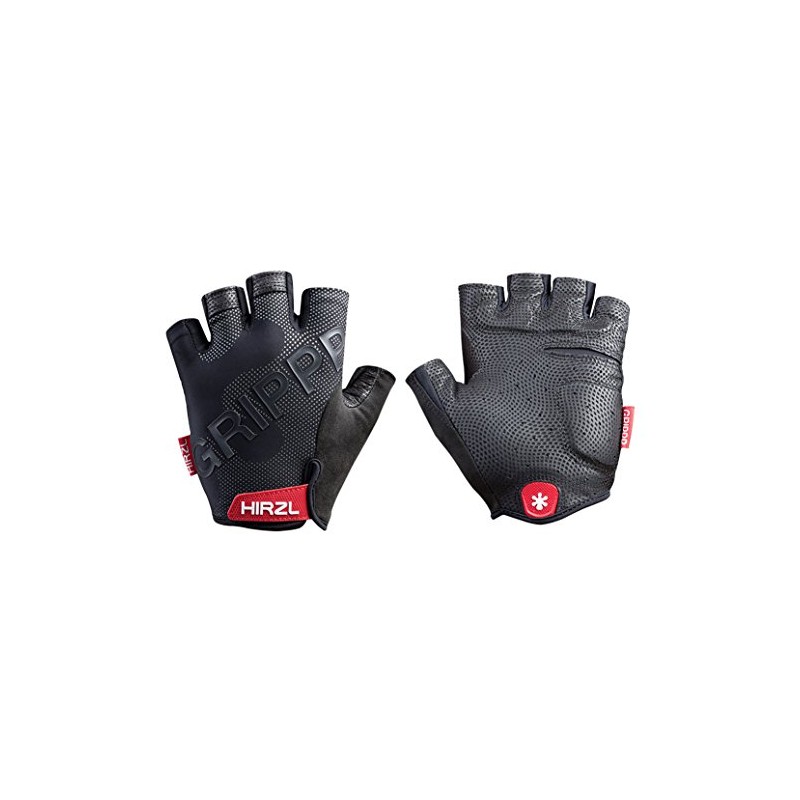 Hirzl Grippp Tour 2.0 Short Finger Unisex Cycling Gloves (Black,