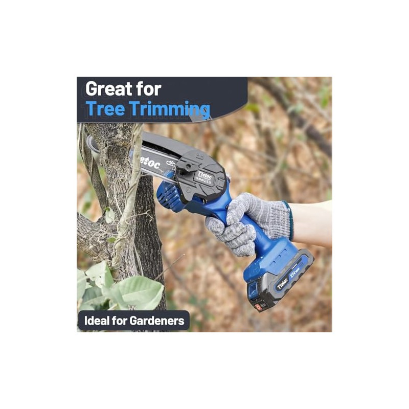 tietoc 1PCS Blue Mini Chainsaw Battery