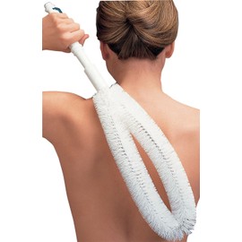 EZ Reach Back Brush, Long Handled Back and Body Scrubber for Easy Cleansing & Exfoliating in The Bath or Shower – Measures 22 ¾” Long