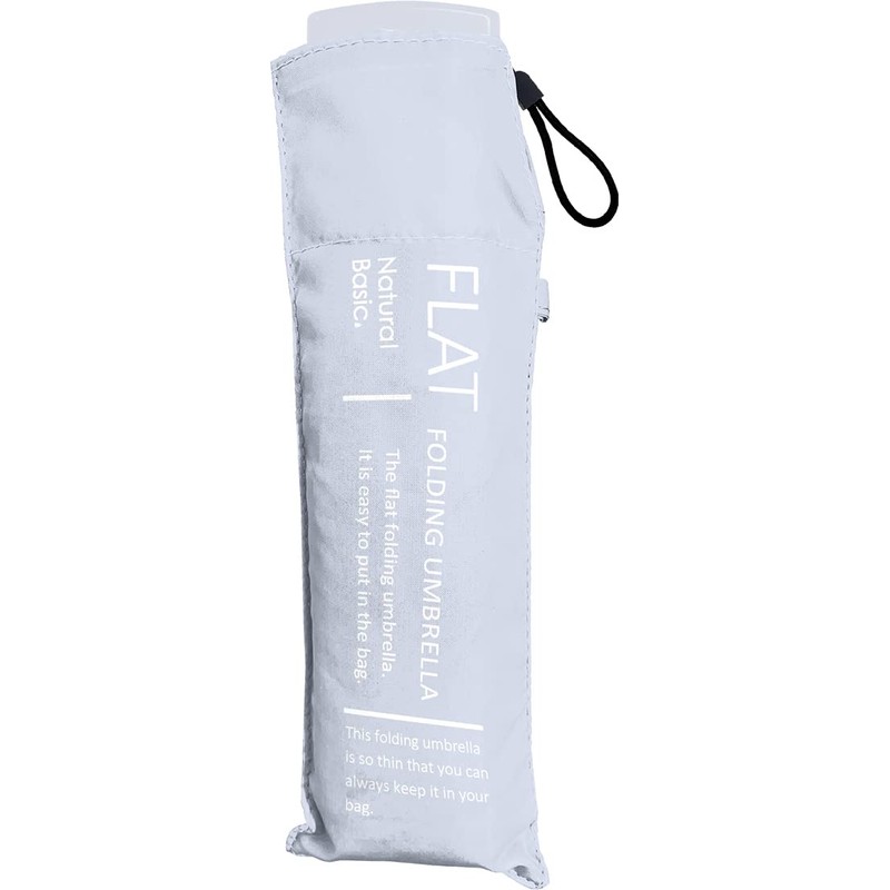 Nakatani 723-002 Folding Umbrella, Flat Sax Plain, Hand Opening, Lightweight,