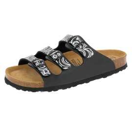 Lico Bioline Lady Soft, Women's Mules, Black (schwarz/weiss), 6.5 UK