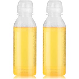 Dokpav 2PCS Plastic Squeeze Bottles Dispensers, 300ML Squeeze Oil Bottle, Squeeze Squirt Condiment Bottles, Leak Proof Reusable Condiment Squeeze Bottle for Oil, Vinegar, BBQ, Cooking, Kitchen(Clear)