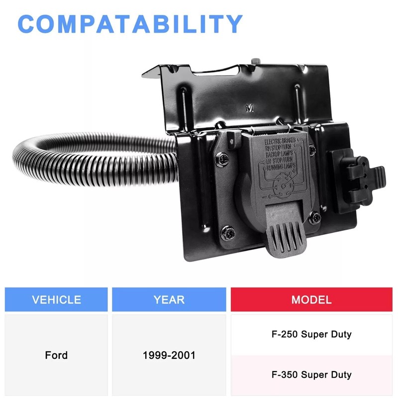 4 & 7 Pin Trailer Tow Wiring Harness Plug Compatible