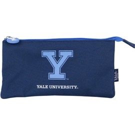DOHE Yale University Pencil Case with 3 Compartments, Zip, Durable Polyester, 23 x 12 x 2.5 cm, School Supplies (Blue) Yale Pink Lady Triple Case, blue, Yale Pink Lady Triple Case