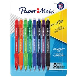 Paper Mate® Profile Mech® Mechanical Pencil Set, 0.7mm #2 Pencil Lead, Great for Home, School, Office Use, Assorted Barrel Colors (8 Count)
