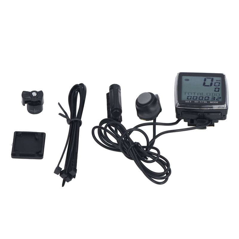 Bike Computer Wired Waterproof Bicycle Odometer Speedometer with Backlight Display