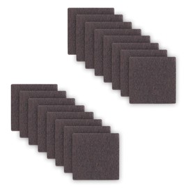 AUXBC 1.5inch Square Felt Furniture Pads, 16Pcs Self Adhesive Cuttable Felt Furniture Leg Pads Floor Protectors Furniture Sliders for Hardwoods Floors, Brown