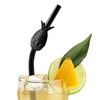 Homestia 4-Piece Reusable Metal Straws Drinking Straws with Pineapple Decor